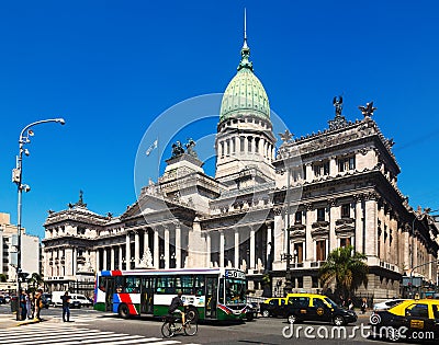 Palace of the Argentine National Congress Editorial Stock Photo